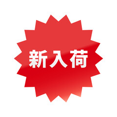 光沢のあるアイコン_新入荷_ギザギザ型_RED