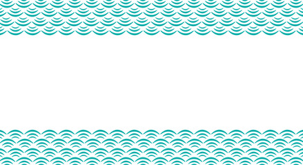 青海波文様　和柄の背景イラスト