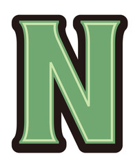 カードゲーム用レアリティ文字「N」ノーマル / レアリティアイコン素材