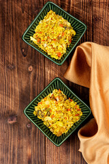 Traditional seasoning in bowl.