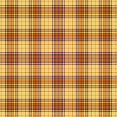 Warm, rustic tartan pattern with intersecting lines. Classic, cozy fabric texture, perfect for backgrounds, textiles, and graphic designs.
