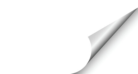 Paper Page Turning Corner Vector with Transparent Background