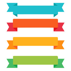 set of colorful ribbons