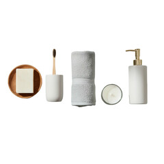 Naklejka premium toilet paper with a towel