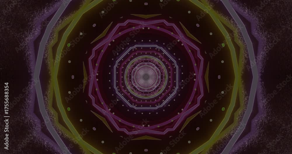 Wall mural a vibrant, seamless looping tunnel video showcases intricate patterns and colors flowing continuousl