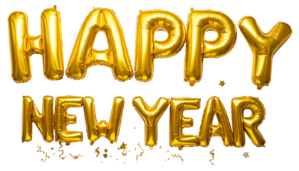 Metallic Celebration Balloon Combo – Isolated on Transparent Background PNG