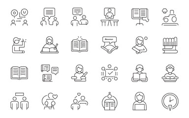 Diverse collection of abstract geometric modern icons for digital design and technology applications isolated on transparent background