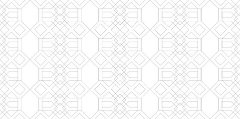 seamless geometric pattern with outline design isolated background