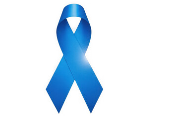 Blue awareness ribbon isolated on transparent background isolated on transparent background