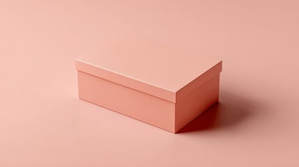Coral pink box isolated modern advertising product photography design concept packaging elegant minimal clean aesthetic professional composition color balance structure simplicity