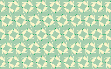 pattern of chempaka flower on softgreen  background.