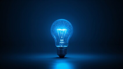 Spark innovative ideas with this vibrant lightbulb illuminating possibilities, perfect for technology, science, and business concepts with a modern glow