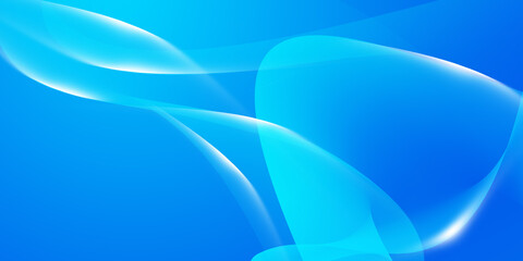 Illustration in the style of wave-shaped patterns with blue gradient for online work and presentations