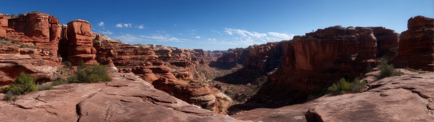 Panoramic hdr view of majestic canyon landscape nature outdoor scenic
