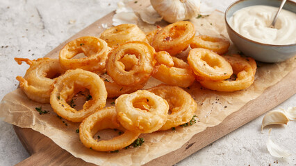 Onion Rings with Garlic Mayo