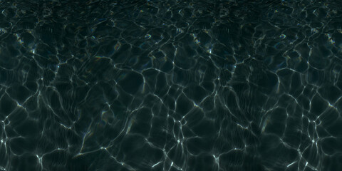 Texture background dark, deep water with a mesmerizing pattern of light reflections. The image captures the surface of water, likely a sea, ocean, or swimming pool, from directly above.
