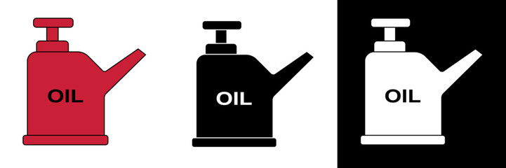 Fototapeta premium Essential oil can vector illustrations featuring classic designs for machine lubrication, engine maintenance, and general industrial fluid handling purposes in a versatile set
