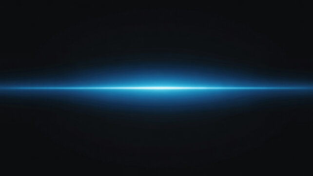 Stunning electric blue laser beam light glow for modern technology uses