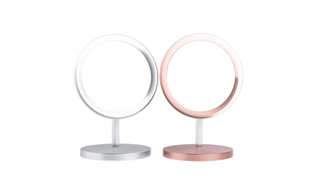  Foldable Smart Mirror with Built-in LED and Charger isolated on transparent background