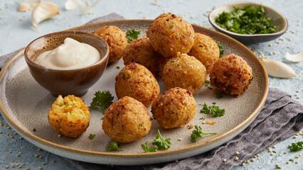 Quinoa Balls with Garlic Mayo