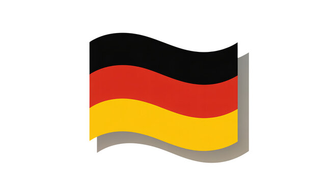 Deutschland flag waving elegantly, German pride and cultural symbol