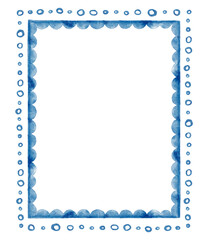 Hand drawn watercolor frame.