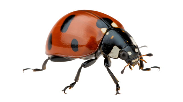 Detailed closeup of a ladybug, perfect for nature studies and education