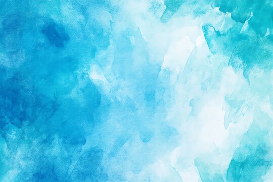Abstract turquoise and bule watercolor art background Watercolour brush strokesPastel blue watercolor paint brush for wedding elements artistic design templates for invitations