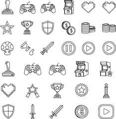 hand drawn icons set