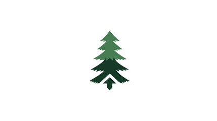 Abstract pine tree image, split into levels