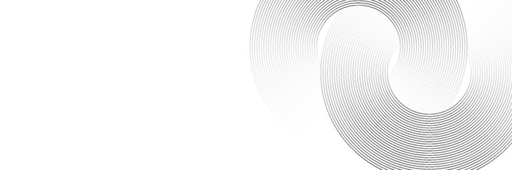 Abstract white glowing geometric lines on gray background. Modern shiny blue circle lines pattern. Futuristic technology concept. Suit for cover, poster