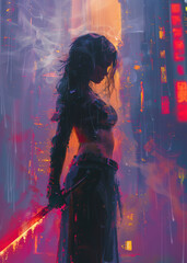 young woman dancing in the nightclub