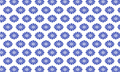 Seamless geometric flower pattern background with modern decorative floral shapes in bright color variations