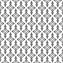 Black and white seamless pattern texture ornamental graphic design  ornaments pattern template greyscale mosaic 