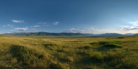 Fototapeta premium Hdr panoramic landscape view of nature in scenic mountains vibrant horizon