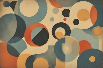 Overlapping Abstract Circles Composition