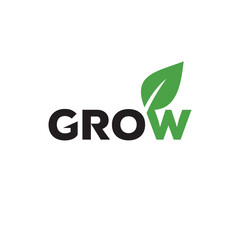 Grow logo design vector icon