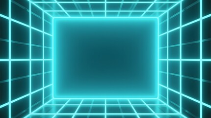 Cyberpunk Neon Grid Pattern