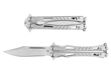 Butterfly knife isolated on white background