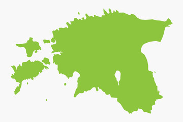 Fototapeta premium Vector graphic artwork suitable for print and web containing flat detailed map of ESTONIA