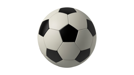 Classic soccer ball ready for action, perfect for sports and athletic themes.
