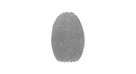 Close-up of a human fingerprint, showcasing intricate ridge patterns and unique dermal details.