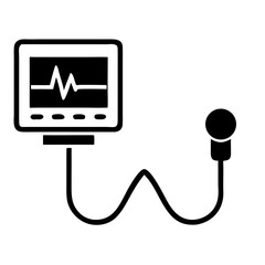Blood Pressure Monitor with Heartbeat Graph for Health Awareness Campaigns, Medical Blogs, Fitness Websites, and Patient Education Materials