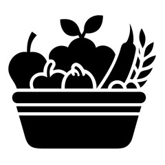 Harvest Basket Filled with Fresh Fruits and Vegetables for Healthy Living, Nutrition Blogs, Culinary Articles, and Organic Food Awareness