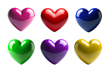 red heart shape object on white background