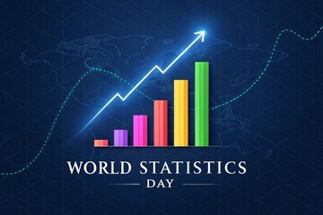 Vibrant data charts showcasing global progress and statistical excellence today.