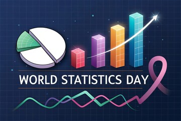 World Statistics Day with vibrant, global data growth infographics visual.