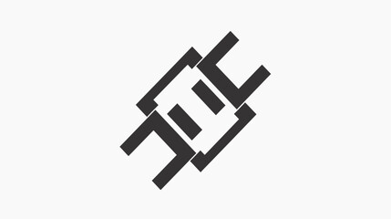 Abstract geometric design resembling an interlocking chain or stylized DNA