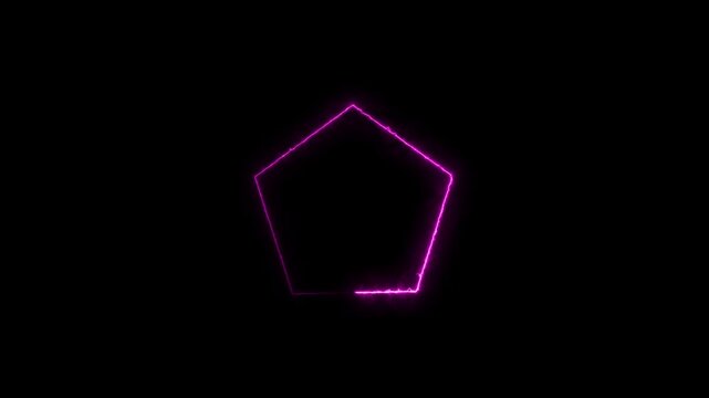 abstrack neon polygone animation