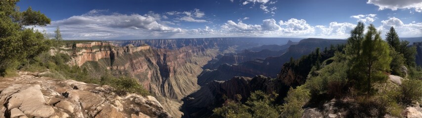 Naklejka premium Majestic grand canyon view arizona hdr panoramic landscape daylight scenic perspective